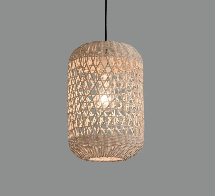 Suspension, Vivian, kit noir, rotin, Ø28cm, H40cm - ACB