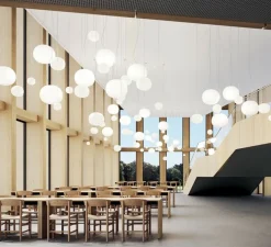 Suspension, Volum 22 sans rosace, blanc brillant, Ø22cm, H20,5cm - Lodes