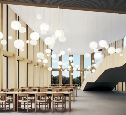 Suspension, Volum 42 sans rosace, blanc brillant, Ø42cm, H42cm - Lodes