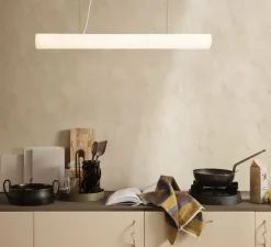 Suspension, vuelta 100, laiton, LED, 3000K, 2400lm, Ø8,4cm, H100cm - Ferm Living