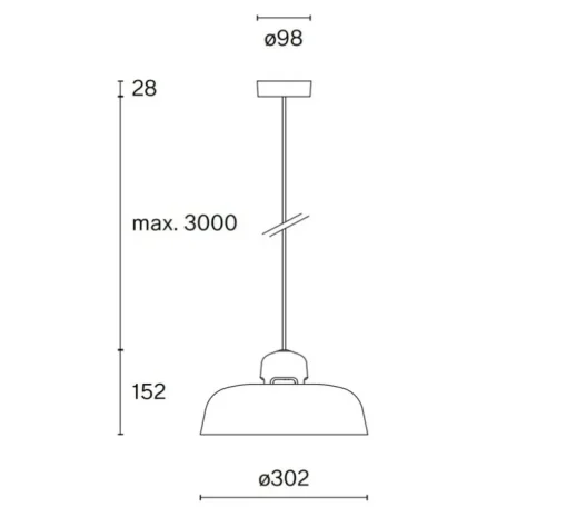 Suspension, w162 Dalston S1, vert olive, noir, LED, dim, 2700K, 524 lm, Ø30,2cm, H15,2cm - Wastberg