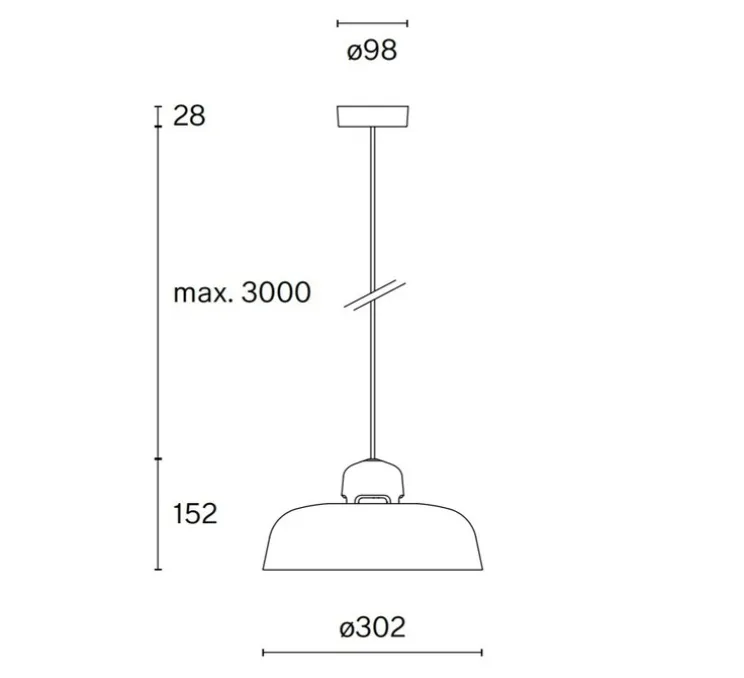 Suspension, w162 Dalston S1, vert olive, noir, LED, dim, 2700K, 524 lm, Ø30,2cm, H15,2cm - Wastberg