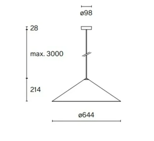 Suspension, w221 Medium s3, brut brossé, LED, dim, 2700K, 1008 lm, Ø64,4cm, H21,4cm - Wastberg