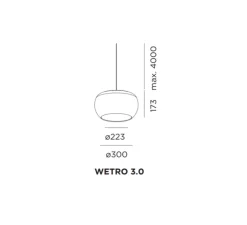 Suspension, Wetro 3.0, cuivre, H17,3cm, Ø30cm - Wever & Ducre