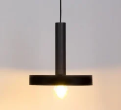 Suspension, Whizz, extérieur noir, intérieur or satiné, Ø25cm, H26cm - Faro