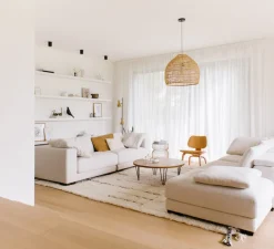 Suspension, Wicker Medium, naturel, Ø60cm, H50cm - HK Living