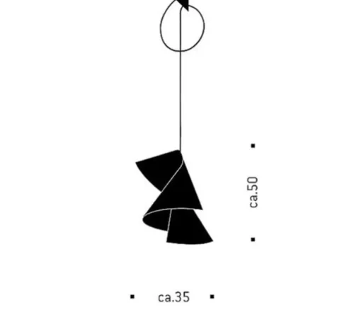 Suspension, Willydilly, blanc, Ø35cm, H50cm - Ingo Maurer
