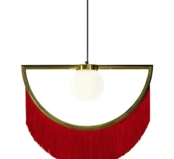 Suspension, Wink, or, rouge, LED, L60cm, H48cm - Houtique