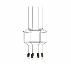 Suspension, Wireflow 0303, noir, LED, 2700K, 3922lm, L55cm, H67,5cm - Vibia