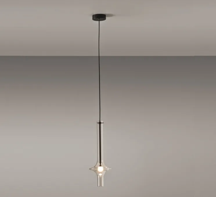 Suspension, Wonder Mini, transparent, noir, LED, 2700K, 207 lm, Ø16cm, H44cm - Penta