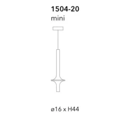 Suspension, Wonder Mini, transparent, noir, LED, 2700K, 207 lm, Ø16cm, H44cm - Penta