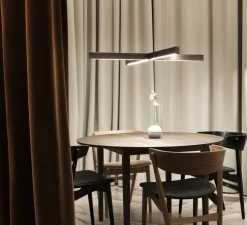 Suspension, X-Model Cordless, laiton bruni, LED, dim, 2700K, 2640 lm, Ø100cm, H5,3cm - Anour