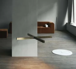 Suspension, X-Model Cordless, laiton bruni, LED, dim, 2700K, 2640 lm, Ø100cm, H5,3cm - Anour