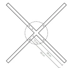 Suspension, X-Model Cordless, laiton bruni, LED, dim, 2700K, 2640 lm, Ø100cm, H5,3cm - Anour