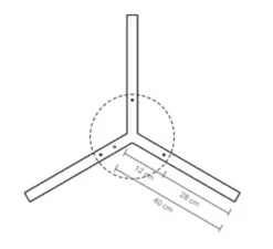Suspension, Y-Model Cordless, laiton poli, LED, dim, 2700K, 1490 lm, Ø80cm, H5,3cm - Anour