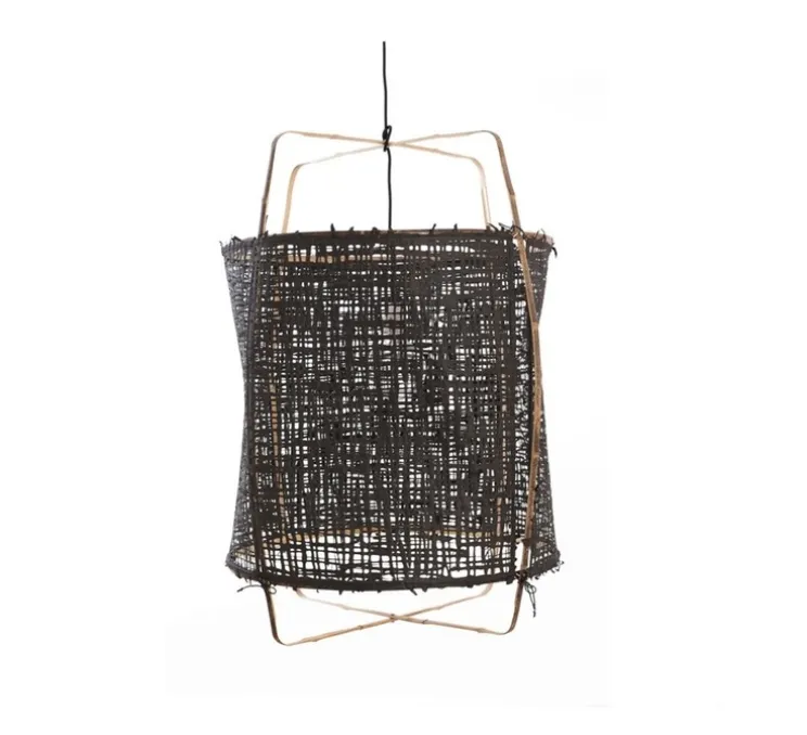 Suspension, Z1 black cotton, noir, Ø67cm, H96cm - Ay Illuminate