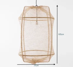 Suspension, Z2 Blond Sisal Tea, beige, Ø67cm, H100cm - Ay Illuminate