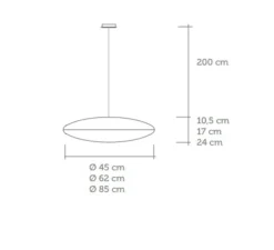 Suspension, ZEN, blanc, Ø45cm - Celine-Wright