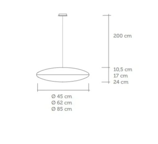 Suspension, ZEN, blanc, Ø62cm, H17cm - Celine-Wright