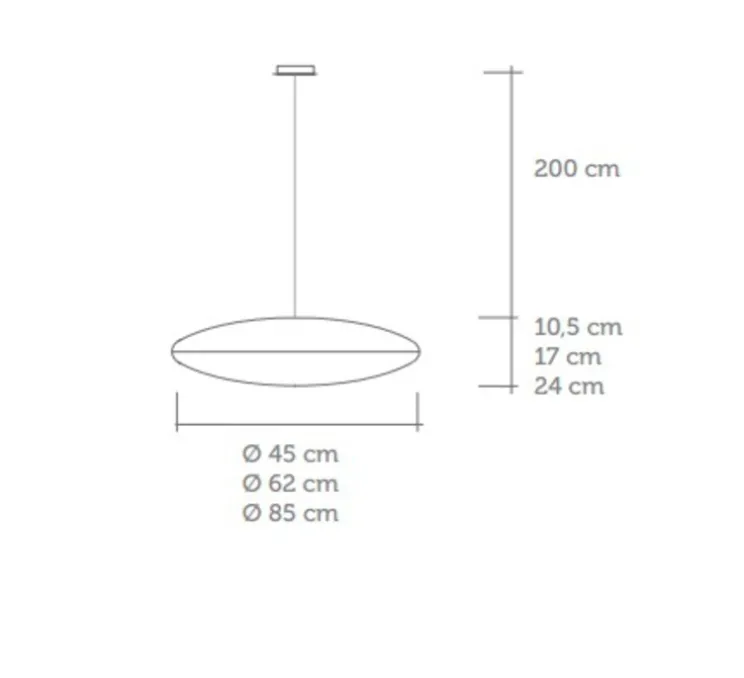 Suspension, ZEN, blanc, Ø62cm, H17cm - Celine-Wright
