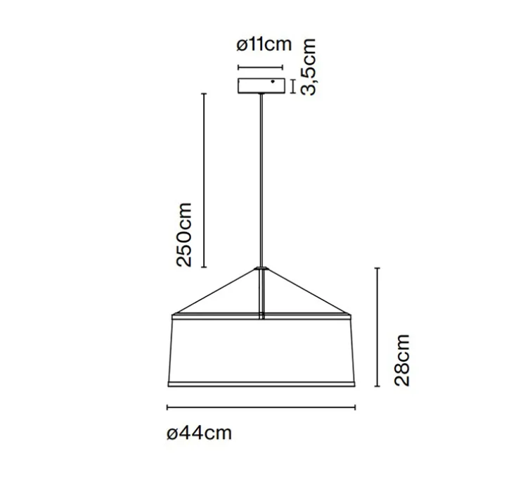 Suspension, Zenc, blanc, Ø44cm, H28cm - Marset