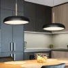 Suspension, Zero, L, noir, LED, dim, 2700k, 3456 lm, Ø60cm, H24cm - Lumen Center Italia