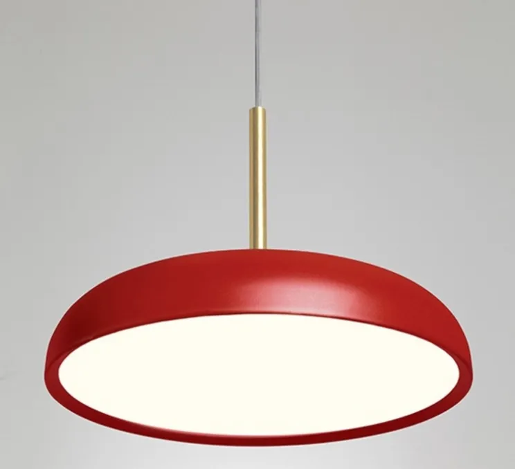 Suspension, Zero L, rouge, LED, dim, 2700k, 3456 lm, Ø60cm, H24cm - Lumen Center Italia