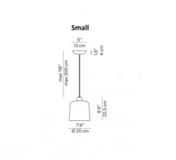 Suspension, Zile, noir mat, Ø20cm, H22,5cm - Luceplan