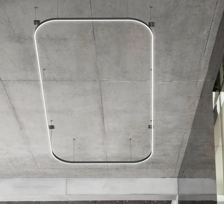 Suspension, Zirkol Square Q , noir, IP40, LED, dim, 2700K, 9430 lm, L400cm, H5cm - Ilti Luce