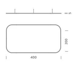 Suspension, Zirkol Square Q , noir, IP40, LED, dim, 2700K, 9430 lm, L400cm, H5cm - Ilti Luce