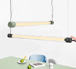 Suspension/Applique murale, Tjoep L, anthracite, LED, 2700k à 5000K, 2300lm, Ø9cm, H150cm - Fatboy