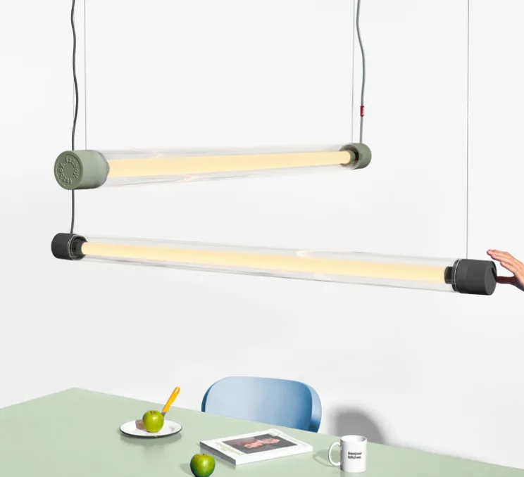 Suspension/Applique murale, Tjoep L, anthracite, LED, 2700k à 5000K, 2300lm, Ø9cm, H150cm - Fatboy