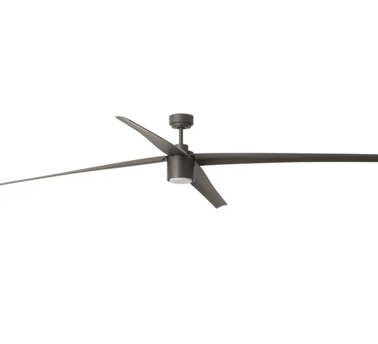 Ventilateur lumineux, ATTOS, été/hiver, DC Motor, marron, LED, 2700 à 4600K, 1200lm, L213cm, H34cm - FARO