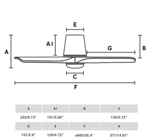Ventilateur lumineux, Heywood S, blanc, pin, LED, 2700-4000-6000K, 480 lm, Ø90cm, H23,2cm - Faro
