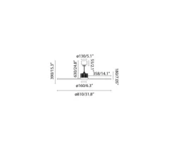 Ventilateur lumineux, Just fan, XS, or vieilli, bois, LED, dim, 3000K, 709 lm, Ø81cm, H39cm - faro