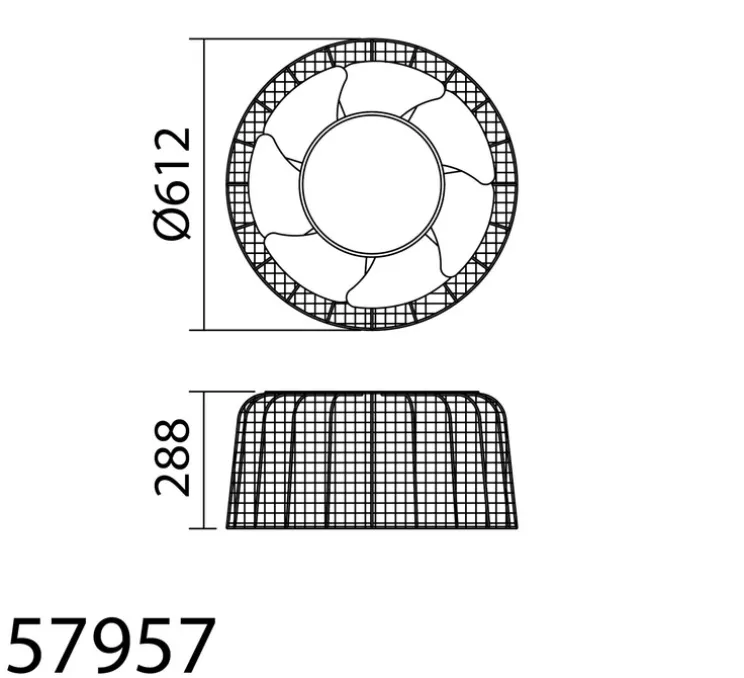Ventilateur lumineux, Madeira, été/hiver, noir, rotin naturel, LED, dim, 3000 / 4000 / 6000K, 2400 lm, Ø61,2cm, H28,8cm - MDC