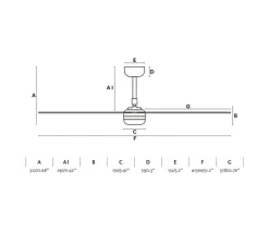 Ventilateur lumineux, Punt M, noir et bois foncé, LED, dim, 3000 - 4200 - 6500K, 723 lm, Ø130cm, H32,2cm - Faro