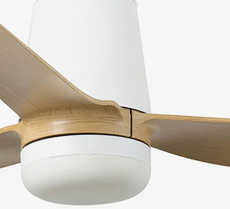 Ventilateur lumineux, Punt Tube M TUYA, érable, LED, dim, 3000K-6500K, 678 lm, Ø130cm, H23cm - Faro