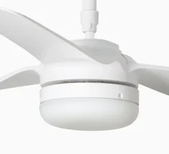 Ventilateur lumineux, Punt M, blanc, LED, dim, 3000 - 4200 - 6500K, 723 lm, Ø130cm, H32,2cm - Faro