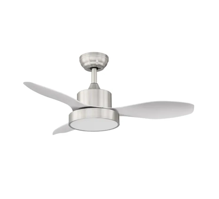 Ventilateur lumineux, Riga XS, été/hiver, chrome mat, LED, dim, 3000 / 4000 / 6000K, 2200 lm, Ø96,5cm, H45cm - MDC