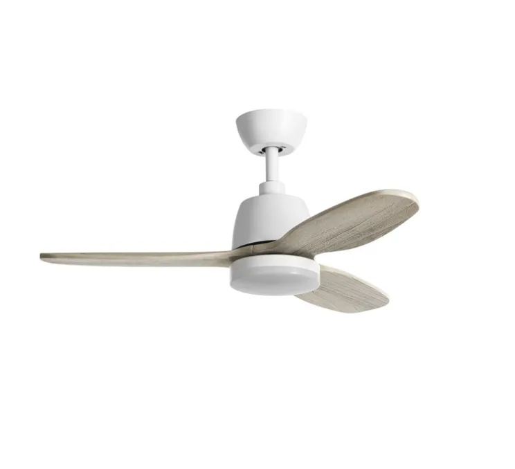 Ventilateur lumineux, Sydney, été/hiver, blanc mat, blanc grisé, LED, dim, 3000 / 4000 / 6000K, 2400 lm, Ø119,4cm, H47,5cm - MDC