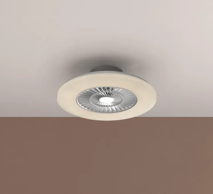 Ventilateur lumineux, Wind, été/hiver, blanc, LED, dim, 2700-5000K, 4000 lm, Ø60cm, H17cm - MDC